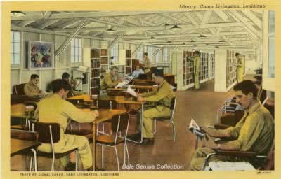 Inside the Library, Camp Livingston, Louisiana