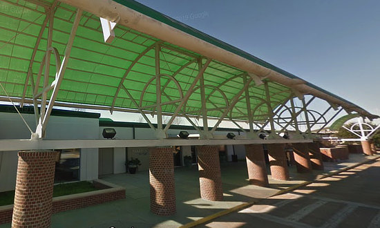 Exterior view of the Million Air facility at the AEX Airport in Alexandria, Louisiana