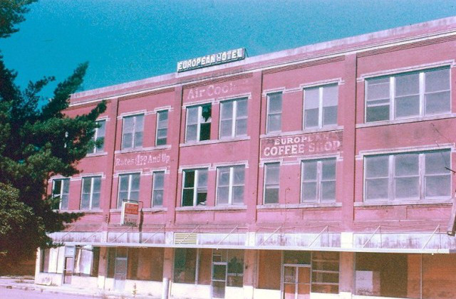 European Hotel and European Coffee Shop, corner of Tenth Street and Beauregard Street, downtown Alexandria, Louisiana