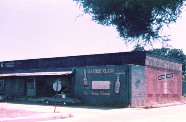 Rapides Grocery Company, just south of the depot on Jackson Street in Alexandria, Louisiana, prior to the construction of I-49