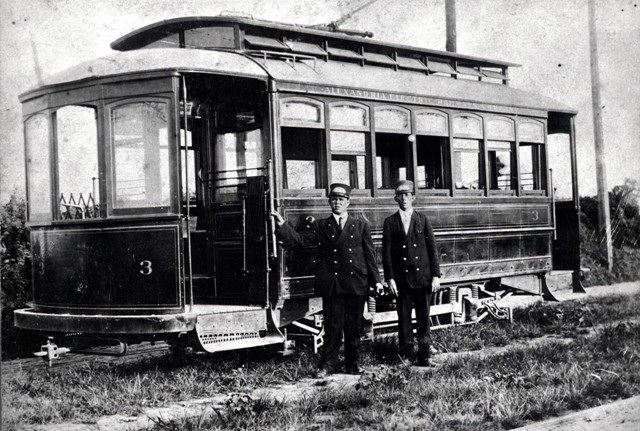 Streetcar Number 3 of the Alexandria Electric Railway Company in Alexandria, Louisiana