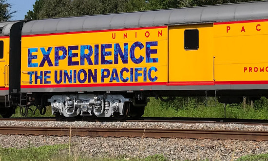 "Experience the Union Pacific" on the UP Car Promontory