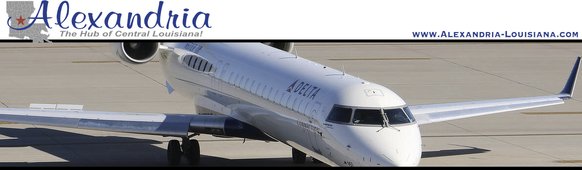 Alexandria, Louisiana, location of the Alexandria International Airport (AEX)