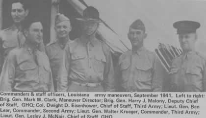 Commanders and staff officers of the Louisiana Army Maneuvers of World War II, September, 1941