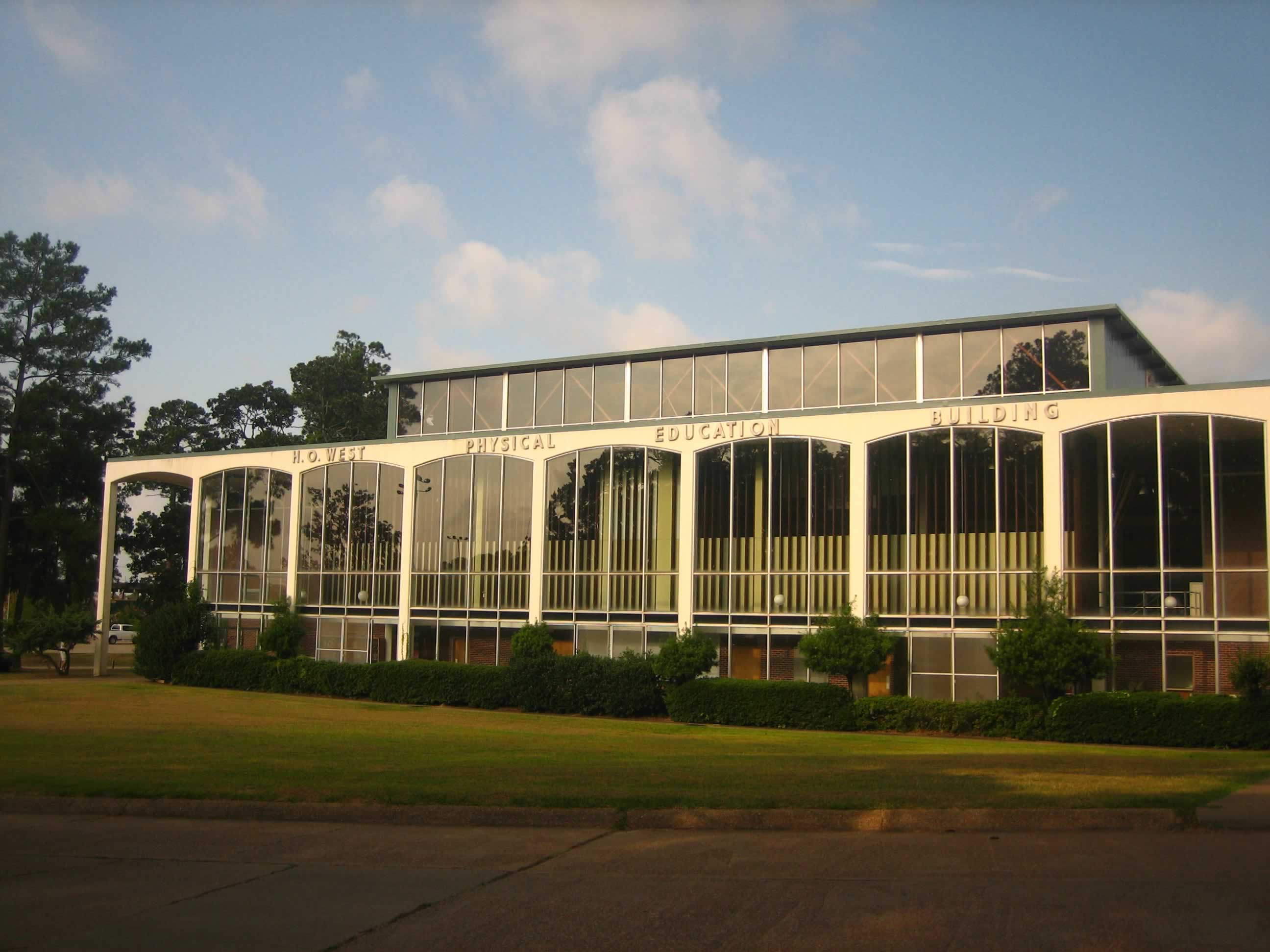 The H.O. West Physical Education Building at Louisiana Christian University in Pineville, Louisiana